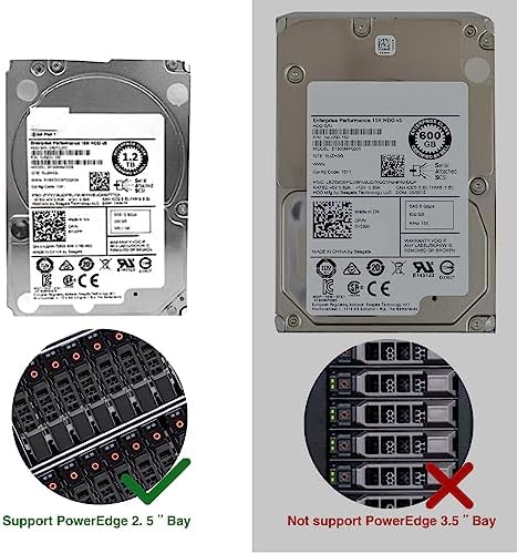2 Pack Hard Drive Tray Caddy 8FKXC 08FKXC SSD Mount 2.5" HDD Holder with Mounting Screws Hard Drive Bracket Compatible for Dell PowerEdge R610 R620 R710 T710 R720 R815 R820 R630 T630 R730|B0CBTVKN7T