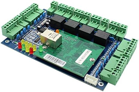 MENGQI-CONTROL 4 Doors Access Control System Core Control Components Metal 5A 110V-240V Power Supply Box and 4 Doors TCP/IP Access Control Panel Wiegand Controller,Computer Based Software,Remote Open