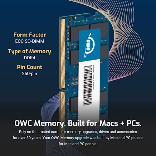 OWC 32GB DDR4 3200MHz PC4-25600 CL22 2RX8 ECC Unbuffered SODIMM 1.2V 260-pin Memory RAM|B0CBTCZP81