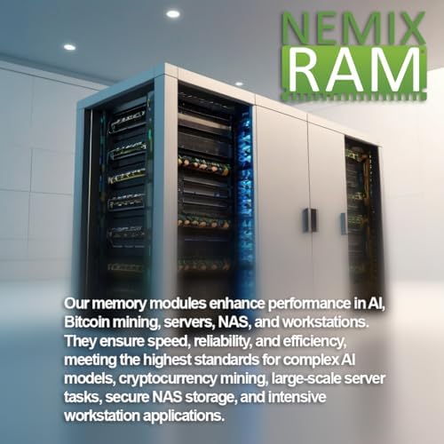 NEMIX RAM 64GB (8X8GB DDR4 3200MHZ PC4-25600 1Rx8 1.2V CL22 288-PIN ECC RDIMM Registered Server Memory KIT Compatible with Dell PowerEdge R650xs Rack Server