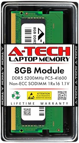 A-Tech 32GB Kit (2x16GB) DDR5 4800MHz PC5-38400 CL40 SODIMM 1.1V Non-ECC Unbuffered SO-DIMM 262-Pin Laptop Computer RAM Memory Upgrade Modules|B0B17CH652