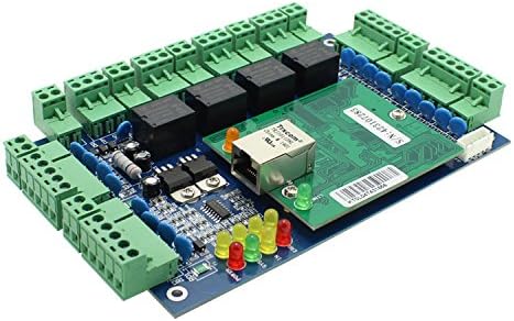MENGQI-CONTROL 4 Doors Access Control System Core Control Components Metal 5A 110V-240V Power Supply Box and 4 Doors TCP/IP Access Control Panel Wiegand Controller,Computer Based Software,Remote Open