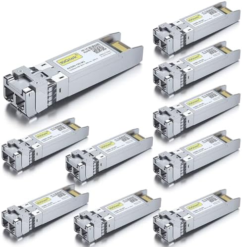 10Gtek 1000BASE-SX Gigabit SFP LC Multi-Mode Transceiver, Mini-GBIC Module for Cisco GLC-SX-MMD/GLC-SX-MM/SFP-GE-S, Ubiquiti UniFi UF-MM-1G, Meraki, Fortinet, TP-Link, 850nm, DDM, 550m, Pack of 2|B077SVS65C
