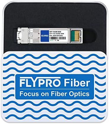 FLYPROFiber- 10GBase-SR SFP+ Transceiver, 10G SR LC Fiber Optics Multimode Module for Dell 407-BBOU (MMF 850nm 300m DOM)|B08FWYJDY6
