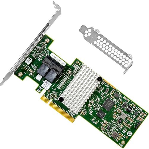 SAS HBA Card Compatible with LSI 9302-8i IT Mode PCIe SATA Expansion Card, 8-Port 12Gb/s PCIe 3.0 x8, SAS Expander Support, 2X SFF-8643 Internal, for ZFS TrueNAS unRAID NAS Home Lab HBA Controller