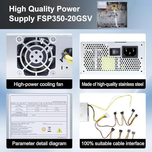 S-Union Upgraded FSP350-20GSV DPS-300AB-81B 350W POE VCR Power Supply Compatible with FSP FSP350-20GSV DPS-300AB-81 FSP35020GSV FSP300-20GSV 7916NP DS-7916N-E4 DS-7916N-16P Recorder Power Supply|B0DP8LPLRL