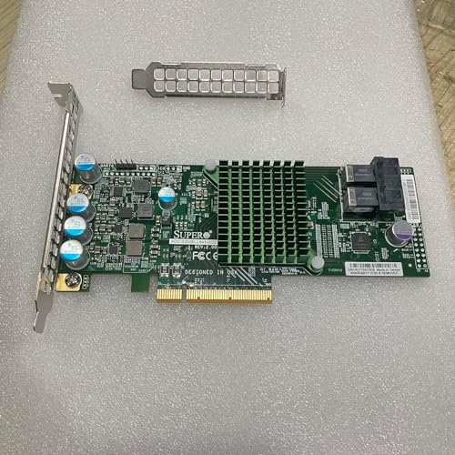 SAS3008 AOC-S3008L-L8E 9300-8I IT-Mode HBA JBOD PCI-E 3.0 SATA/SAS 8-Port SAS3 12Gb/s ZFS FreeNAS unRAID+2* SFF-8643 SATA Cable