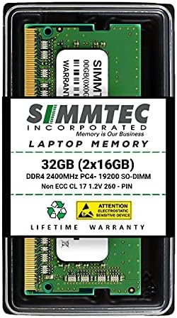 Simmtec RAM 64GB (2x32GB) DDR4 3200MHz SODIMM PC4-25600 (PC4-3200AA) CL22 1.2V Non-ECC SO-DIMM 260 Pin - Laptop, Notebook & AIO Computer Memory Upgrade Kit|B09HFRRW2N