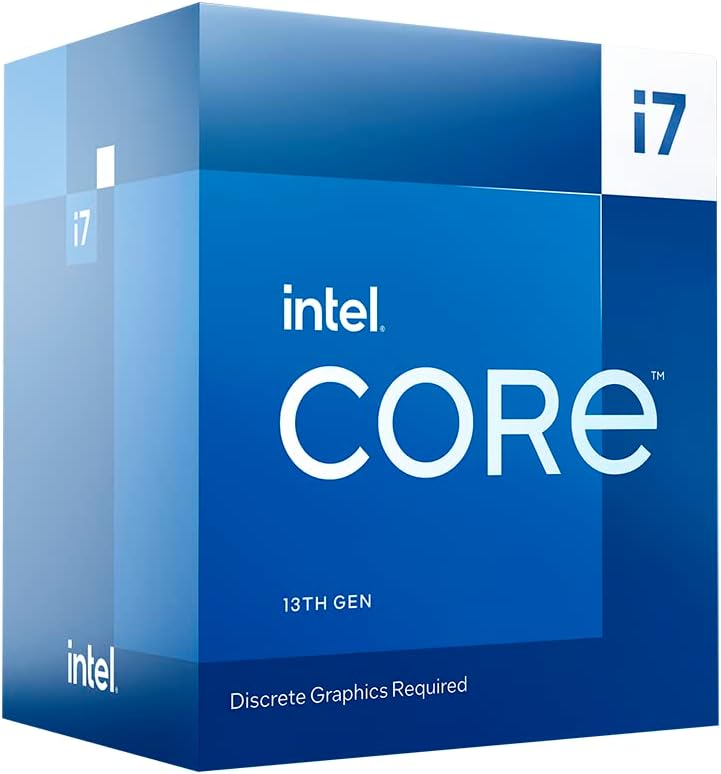 Intel i7-13700KF (SRMB9) 13th Gen Raptor Lake 16-Core (8P+8E) P-core Socket LGA 1700 Base Frequency: 3.4 GHz E-core Base Frequency: 2.5 GHz 125W None Integrated Graphics Desktop Processor - BX8071513700KF Retail Box