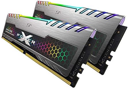 Silicon Power Value Gaming DDR4 RAM 32GB (2x16GB 3200MHz (PC4 25600 288-pin CL16 1.35V UDIMM Desktop Memory Module with Heatsink Grey SU032GXLZU320BDAJ7