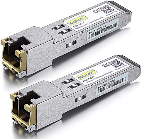 10GTEK 1.25G SFP 1000Base-SX, 850nm MMF, up to 550 Meters, Compatible with HP ProCurve J4858C J4858B J4858A HPE Aruba J4858D|B07FMMX2N9