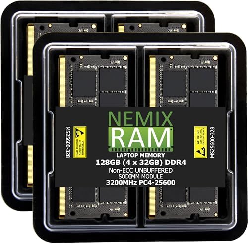 64GB 2X32GB DDR4 3200MHZ, 2933MHZ or 2666MHZ 260-PIN 1.2V Non-ECC Unbuffered SODIMM NEMIX RAM Laptop PC Memory KIT|B0G4VX7ST2