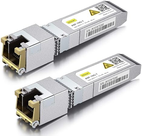 10Gtek 10GBase-LR SFP+ Transceiver, 10G 1310nm SMF SingleMode Fiber Optic Module, 10km, for Cisco SFP-10G-LR, Meraki MA-SFP-10GB-LR, Ubiquiti UniFi UF-SM-10G, Fortinet, Mikrotik, Netgear, Pack of 2|B08BP4M8LV