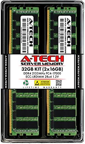 A-Tech 64GB Kit (2x32GB) DDR4 2400MHz PC4-19200 ECC LRDIMM 4Rx4 Quad Rank 1.2V Load Reduced DIMM 288-Pin Server RAM Memory Upgrade Modules (A-Tech Enterprise Series)|B0BPN3X471