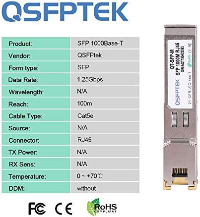 QSFPTEK 4Packs 10GBASE-LR Transceiver, 10G SFP+ Patch Module, 1310nm, 10km, DDM LC, 10Gbe Ethernet Mini-GBIC for Cisco SFP-10G-LR, Ubiquiti UF-SM-10G, Mikrotik, Netgear, Qnap NAS, D-Link|B08P4MFPD5