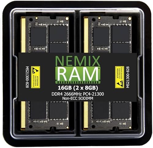 NEMIX RAM 64GB (2X32GB DDR4 2666MHZ PC4-21300 2Rx8 1.2V CL19 260-PIN Non-ECC SODIMM Laptop PC Memory KIT