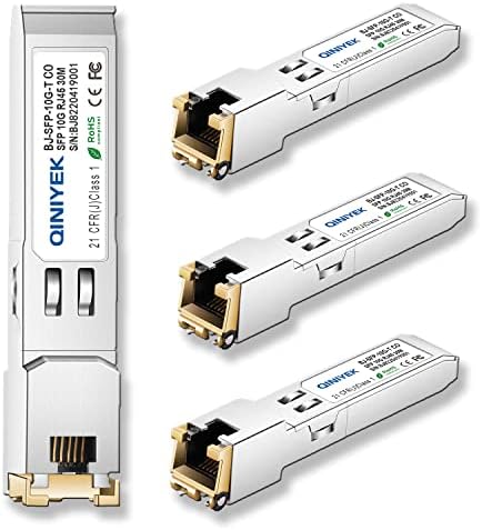 [2 Pack] 1.25/2.5/5/10G SFP+ to RJ45 Transceiver, Copper SFP+ Module, Cat.6a/7, up to 30m, for Cisco SFP-10G-T-S, MikroTik S+RJ10, Ubiquiti UF-RJ45-10G, Netgear AXM765, Netgear, TP-Link, Fortinet|B0BZPD68R7