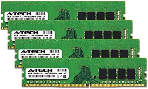A-Tech 64GB (2x32GB) DDR4 2666 MHz UDIMM PC4-21300 (PC4-2666V) CL19 DIMM 2Rx8 Non-ECC Desktop RAM Memory Modules|B08X677MNF