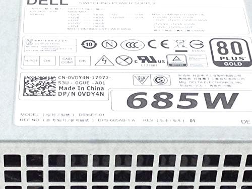 Dell 685W Power Supply for Precision T7810 Workstation PN: W4DTF K8CDY CYP9P KTMT8 VDY4N (Renewed)|B07MW8ZPSJ