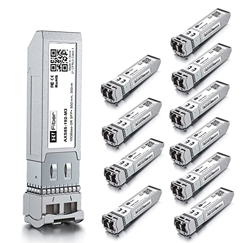 H!Fiber.com 4 Pack 10Gb SFP+ RJ45 Module, 10Gbase-T Ethernet SFP+ Copper Transceiver Support 10G/5G/2.5G/1.25G, Compatible with Cisco SFP-10G-T-S, Ubiquiti UF-RJ45-10G, UniFi, TP-Link, MikroTik, 30m|B0DN6TBR6L