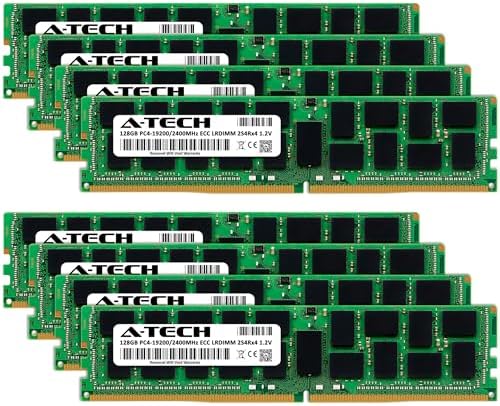 A-Tech 64GB Kit (2x32GB) DDR4 2400MHz PC4-19200 ECC LRDIMM 4Rx4 Quad Rank 1.2V Load Reduced DIMM 288-Pin Server RAM Memory Upgrade Modules (A-Tech Enterprise Series)|B0BPN3X471