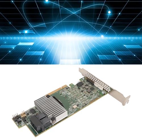 Zyyini SAS3 RAID Array Card, 8 Ports PCIE 3.0 1G MegaRAID 9217 8I RAID Controller Card, Multiple RAID Levels, MegaRAID 9361 8i, PCI Express 3.0 X8, SATA or SAS Ports|B0CP2HKFY2
