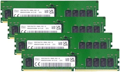 Timetec Hynix IC DDR4 Registered ECC 1.2V 288 Pin RDIMM Server Memory RAM Module Upgrade (DDR4 2666MHz, 64GB KIT(2x32GB) 2R4)|B07T25HV18