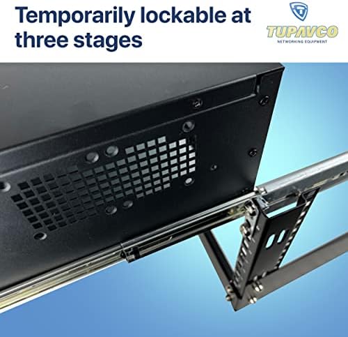 Rackmount Sliding Rails - Kit for 2U-8U Chassis (Adjustable 26" to 40" Depth) 2 or 4 Post Mount Sliders for Server Case (Compatible with Any Standard Rack, Cabinet, Computer Enclosure) Tupavco TP1822|B0B8QW9K1Y