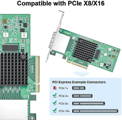 H!Fiber 12G Internal PCIe Controller Card, 8 Ports 12Gb/s SATA + SAS HBA Card, Broadcom's 3008 Chip, PCI Express 3.0 X8, 2X Mini SAS SFF-8643 Ports, Same as 9300-8I with Low Profile Bracket|B0BTM28KFJ
