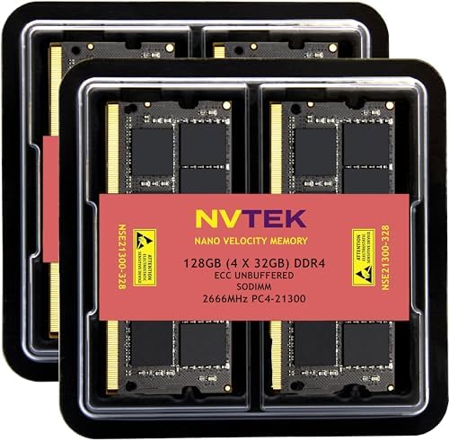 64GB (2X32GB) DDR4 2666MHZ PC4-21300 2Rx8 1.2V CL19 260-PIN ECC Unbuffered SODIMM KIT|B0FJD3K8MJ