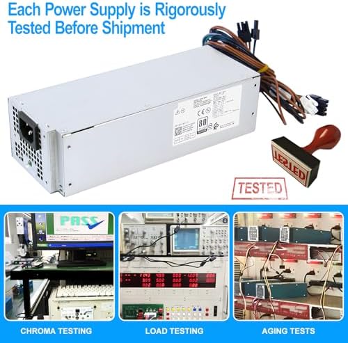 Upgraded D500EPM-00 H500EPM-00 500W Power Supply DPS-500EM-00 PSU Compatible with Dell Optiplex 3050MT 7080MT 7070MT 7060MT 5090 3681 MT G5-5090 5060 XPS 8940 MT 5K7J8 Y7R0X H500EPM-00 Power Supply