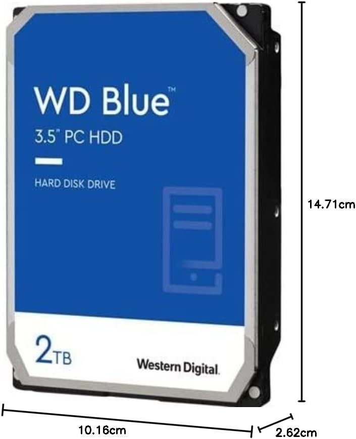 Western Digital 10TB WD Blue Internal Hard Drive HDD - 7200 RPM, SATA 6 Gb/s, 512 MB Cache, 3.5" - WD100EAGZ|B0F7NB1XS8