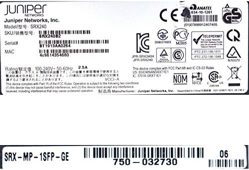 Juniper SRX240H2 Series Services Gateway