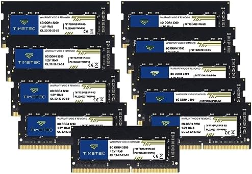 Timetec Premium 32GB KIT(2x16GB) DDR4 3200MHz (or 2933MHz or 2666MHz) PC4-25600 Non-ECC Unbuffered 1.2V CL22 2Rx8 Dual Rank 260 Pin SODIMM Laptop Notebook PC Computer Memory RAM Upgrade|B0FYP6H9T8