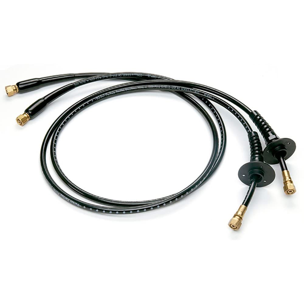 Uflex KITOBBHBR-08 Hydraulic Hose Kit with Fittings, 8', Includes Pre-Crimped Brass/Bulkhead Fittings, Bend Restrictors