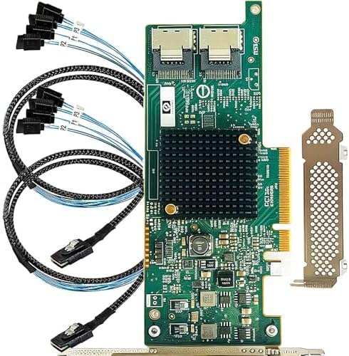 SAS HBA Card Compatible with LSI 9205-8i IT Mode PCIe SATA Expansion Card, 8-Port 6Gbps PCIe 3.0, SAS Expander Support, HBA Controller with 2x SFF-8087 to 4x SATA Cables for ZFS TrueNAS unRAID Proxmox|B0BVPY8938