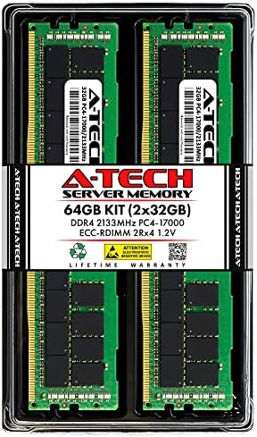 A-Tech 8GB Kit (2x4GB) DDR4 2133MHz PC4-17000 ECC RDIMM 1Rx8 Single Rank 1.2V ECC Registered DIMM 288-Pin Server & Workstation RAM Memory Upgrade Modules (A-Tech Enterprise Series)|B0DYKYPT2W