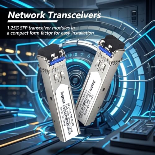 2 Pack 1.25G Multimode SFP LC Module, 1000Base-SX Gigabit Fiber Transceiver, 850nm MMF, 550m, for Router, Network Card, Switch, Firewall etc|B0DYNT62RJ