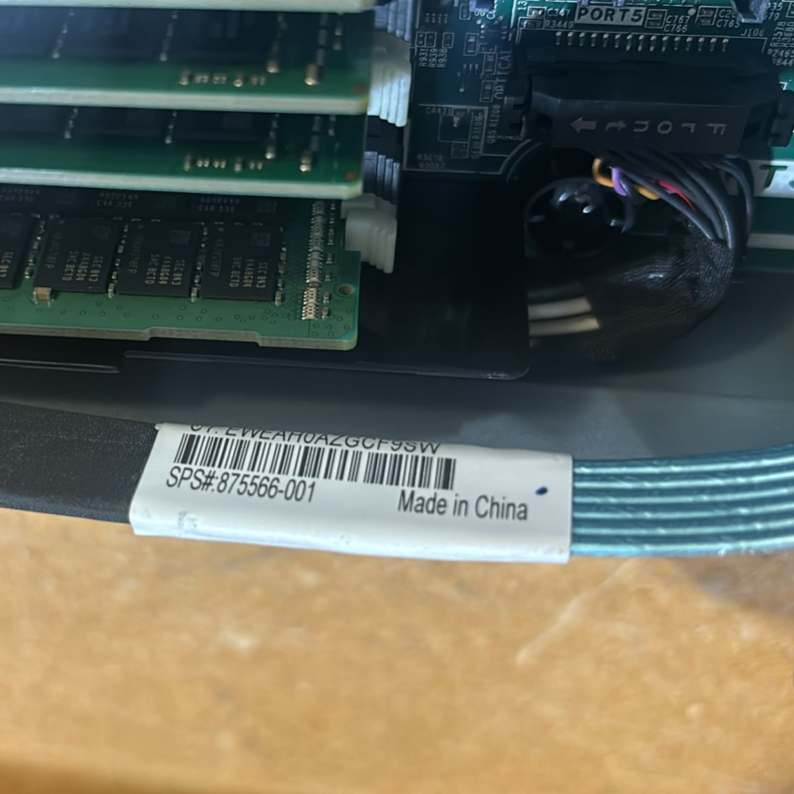 HP 875566-001 - Backplane Power Cable for DL360 Gen10 | Alo Tech Solutions