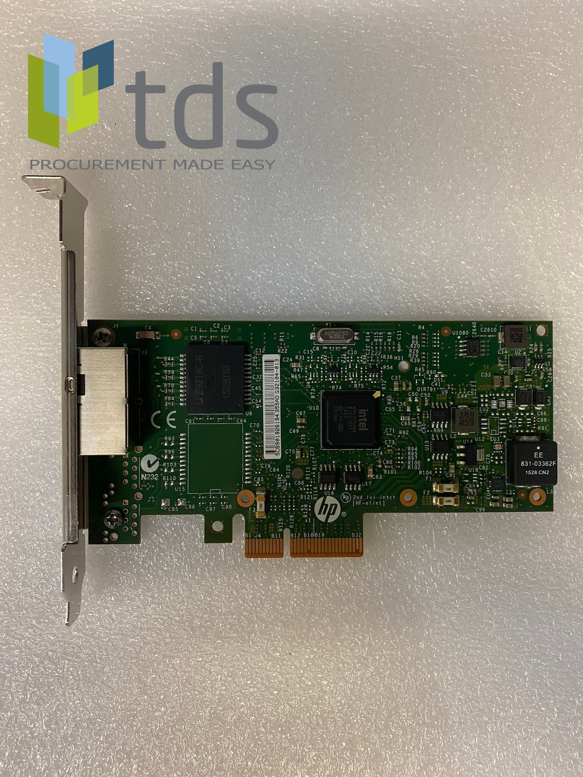 HP 656241-001 361T Dual Port 1GbE Adapter - Rear View | Alo Tech Solutions