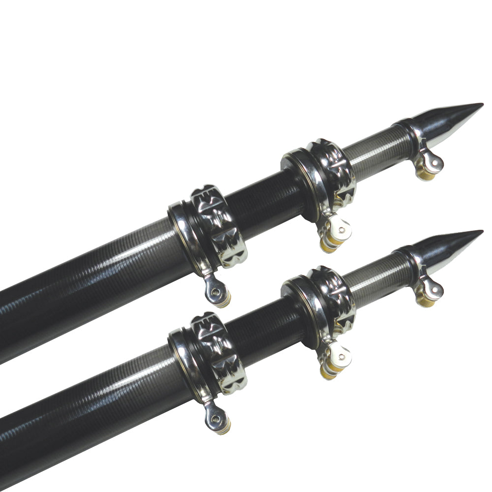 Taco Metals OT-4200CF Taco Carbon Fiber Tele-Outrigger Pole, 20', 1 pr.