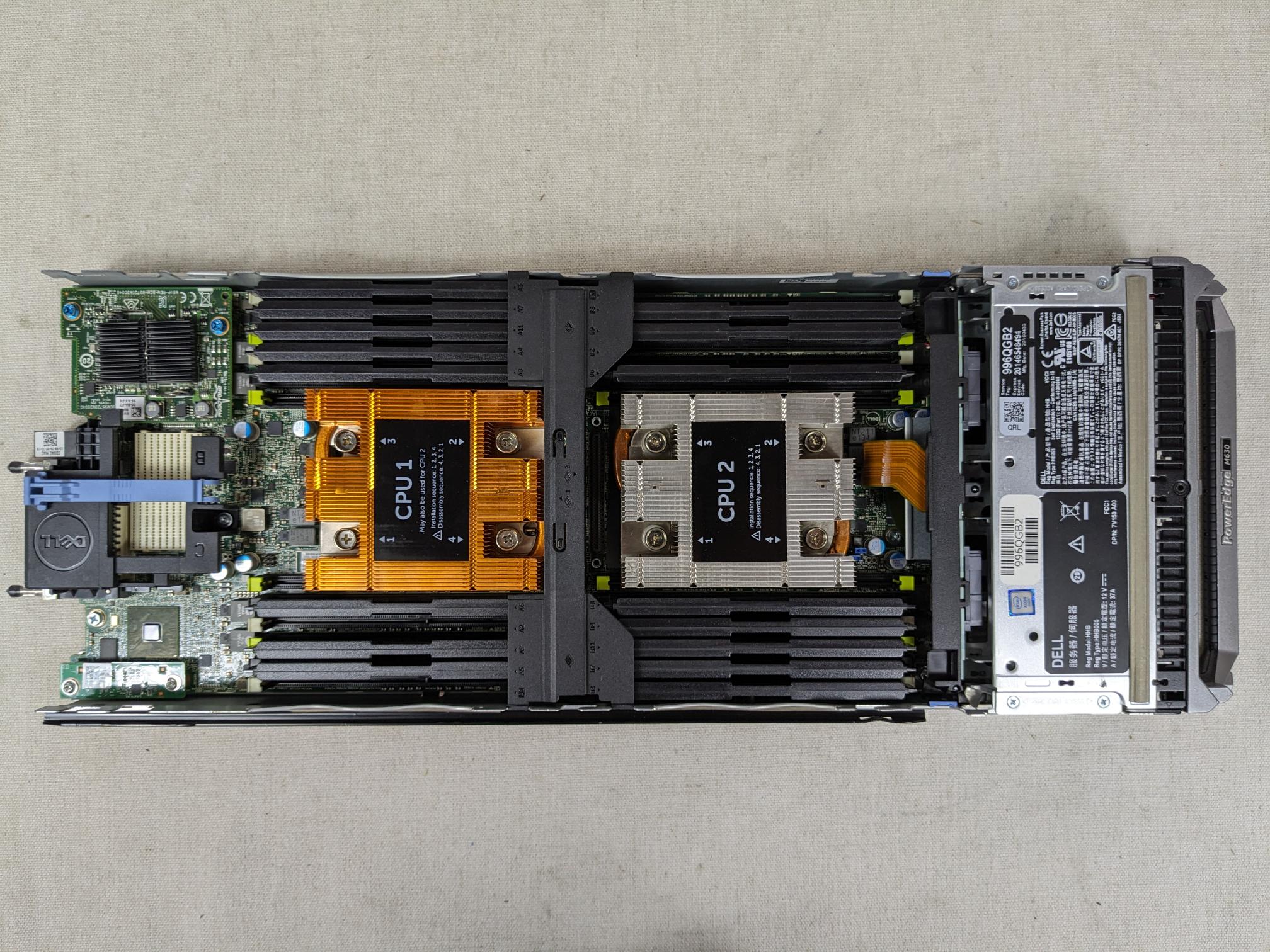 Dell PowerEdge M630 VRTX 1.8” Blade Server 2x 12 Core E5-2690v3 32GB 2x 200GB