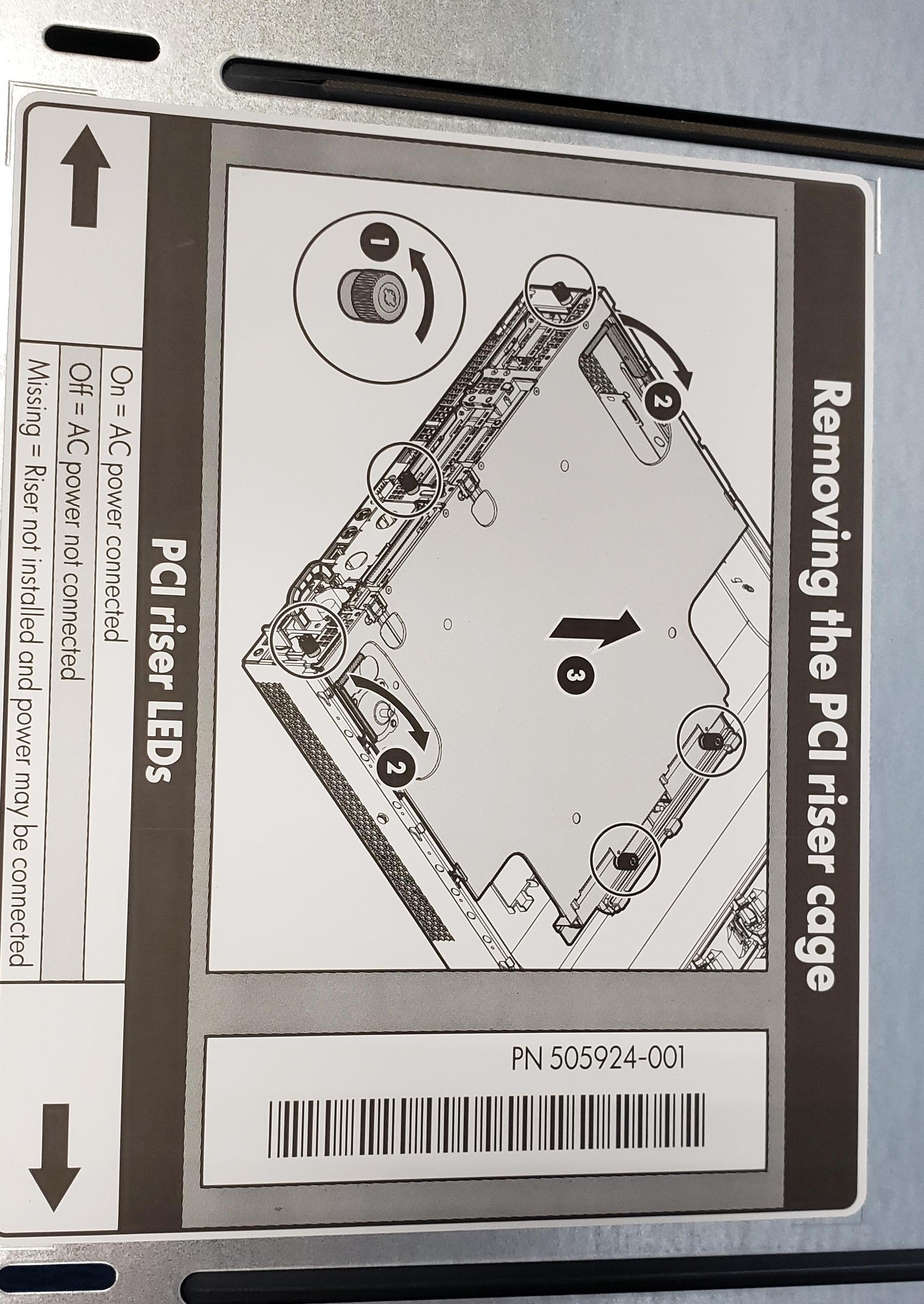 HP 3-Slot PCIe Riser Cage for DL380 G6-505924-001