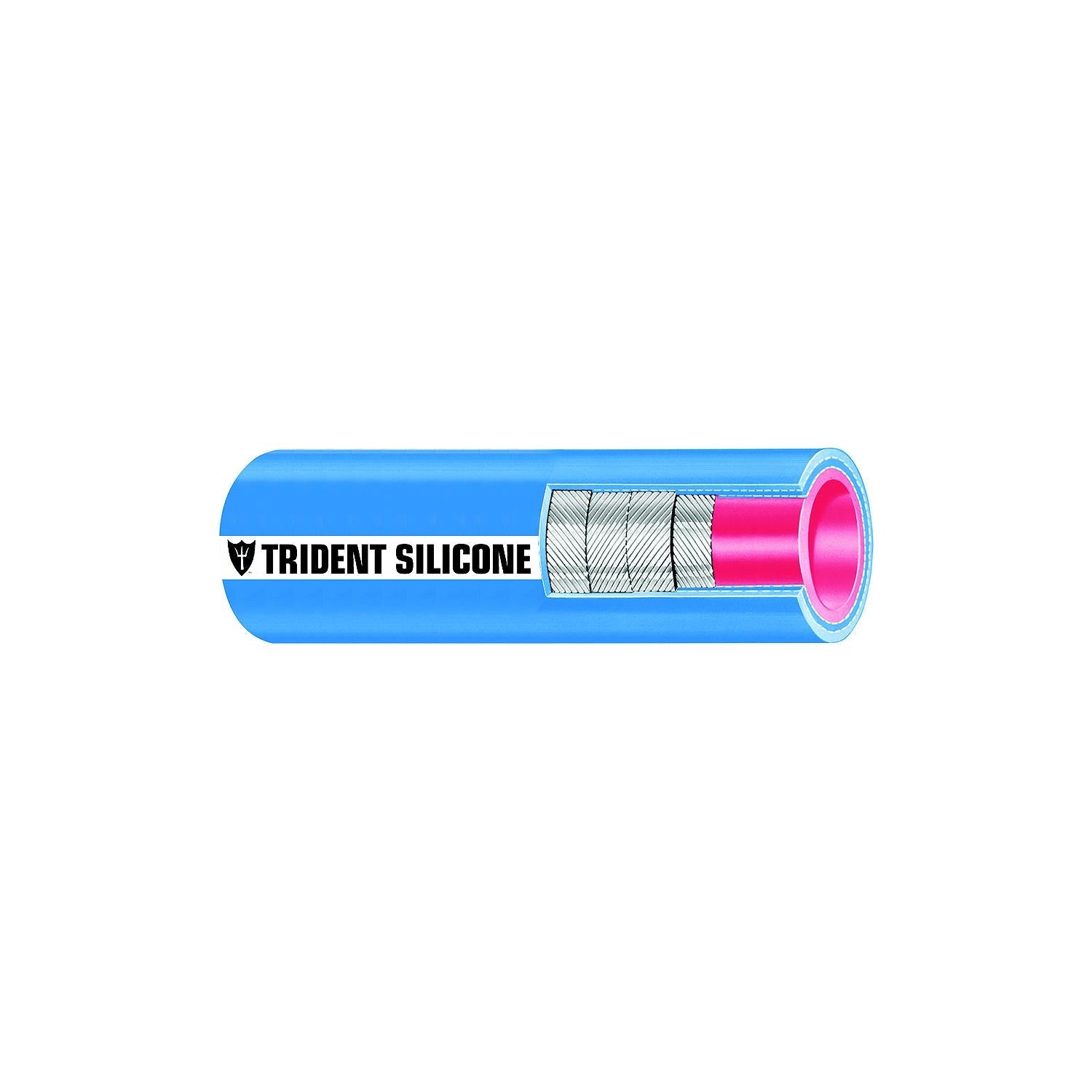 Trident Marine 202V8000-36 Trident Blue "VHT" Silicone Softwall Wet Exhaust Hose, 8" x 3'