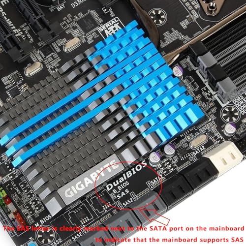 SFF-8482 29-pin SAS to SATA Unidirectional Adapter - This is a SATA 22-pin Conversion Adapter for use with SAS Hard Disk Drives on motherboards|B0DYF4RSBD
