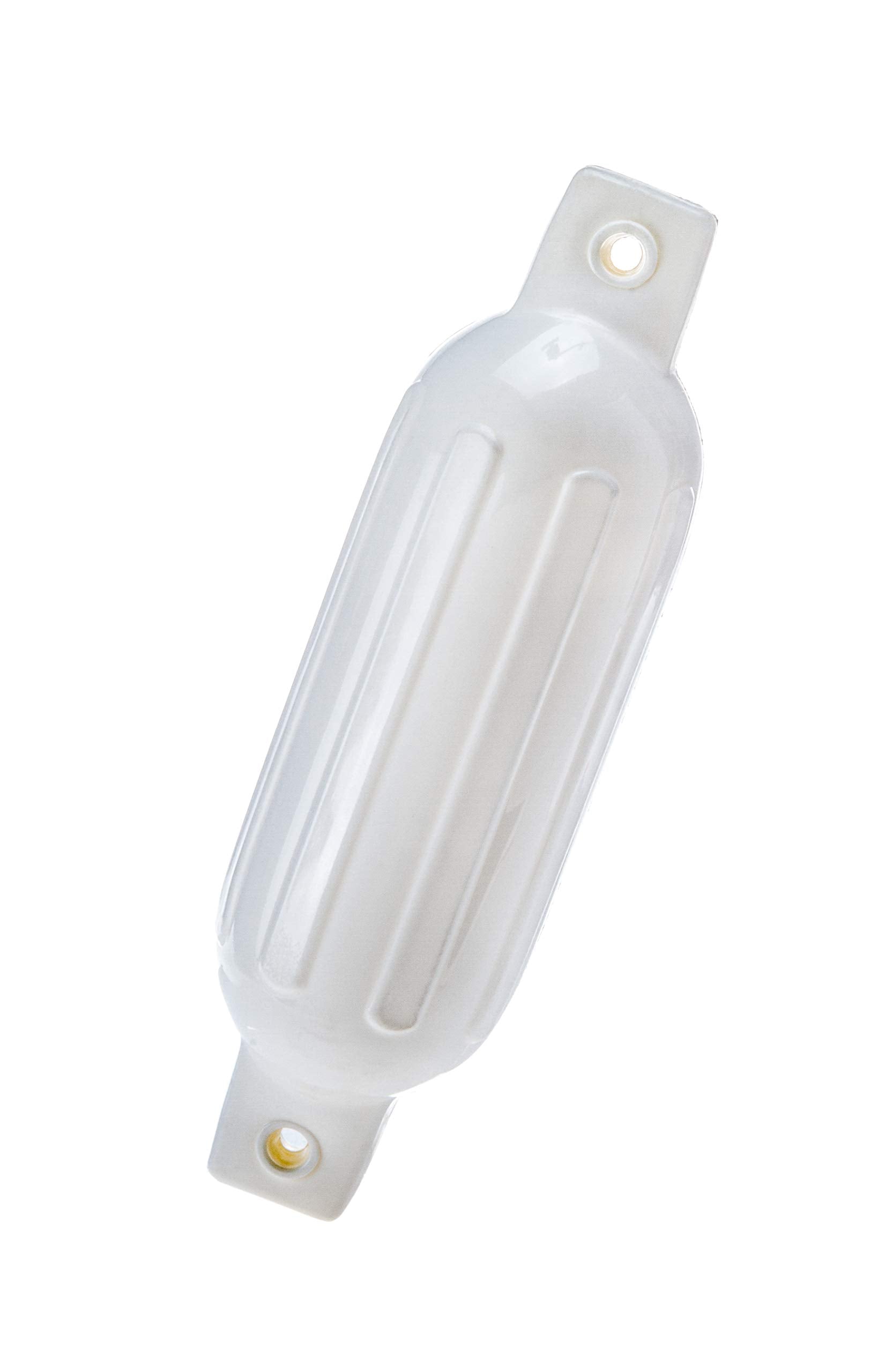 Seachoice DE79161S 79001 Twin Eye Ribbed Fender, White, 4.5 x 16"