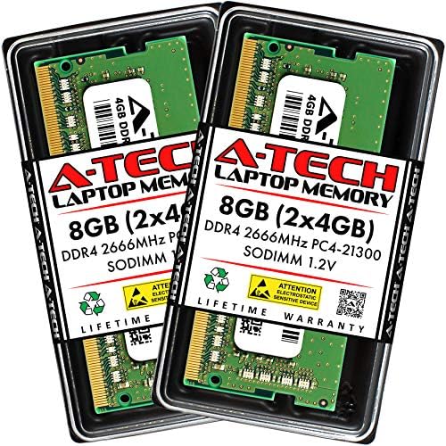 A-Tech 32GB (2x16GB DDR4 2666MHz PC4-21300 (PC4-2666V CL19 SODIMM 1.2V 260-Pin Non-ECC SO-DIMM Laptop Notebook RAM Memory Modules