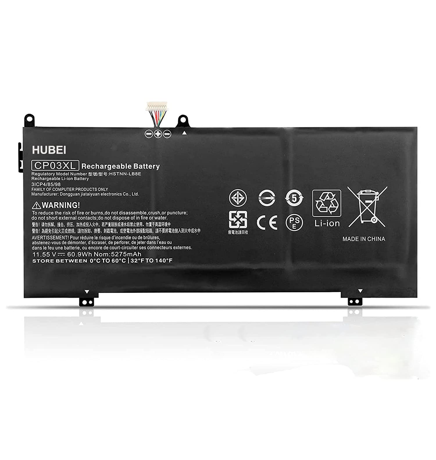 CP03XL Laptop Battery Replacement for HP Spectre X360 Convertible 13-ae000 13-ae0xx 13-ae006no 13-ae001ng 13-ae049ng 13-ae013dx ae011dx 13t-ae000 13t-ae012dx 929066-421 929072-855(11.55V 60.9Wh)