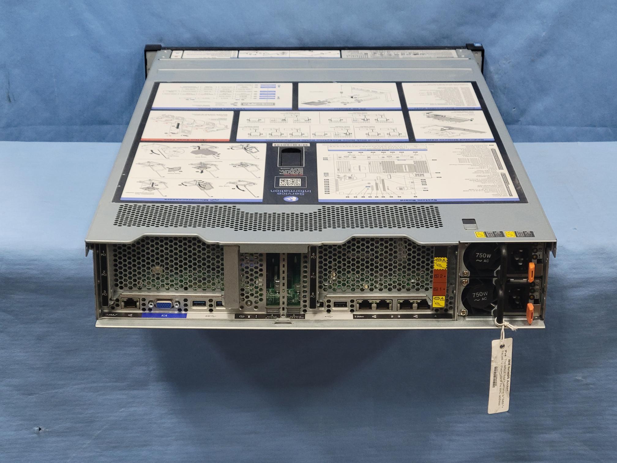 IBM Lenovo X3650 M5 2U 8x 2.5” CTO Rack Server – 2x HS, 2x 750W