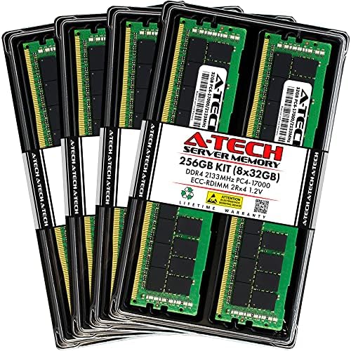 A-Tech 8GB Kit (2x4GB) DDR4 2133MHz PC4-17000 ECC RDIMM 1Rx8 Single Rank 1.2V ECC Registered DIMM 288-Pin Server & Workstation RAM Memory Upgrade Modules (A-Tech Enterprise Series)|B0DYKYPT2W